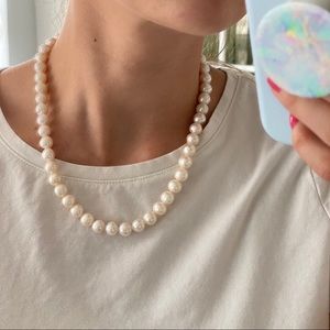 SOLD - Genuine White Pearl Necklace, Classic Piece